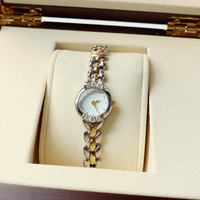 Jam Tangan Gelang Mini Dial Baru, Mewah Retro Elegan, Jam Tangan Gelang Perhiasan Wanita Premium
