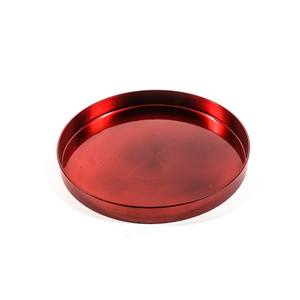 ถาดพลาสติกทรงกลม สีแดงเงา เส้นผ่านศูนย์กลาง 27 ซม. สูง 3 ซม. - Product Image 1