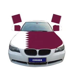 Bendera untuk Mobil Qatar Spanyol Kanada Israel Kap Mesin Mobil Lambang Bendera Jendela