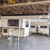 Huntoo Mini-camping-car moderne léger pour 2 personnes, adaptable sur pick-up 4x4, avec coque en fibre de verre