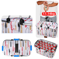Panier de pique-nique pliable multifonctionnel, sac à lunch imperméable à double usage pour la maison, sac isotherme en tissu Oxford pour le camping en plein air