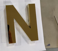 YIJIAO personalizado 3D Metal fabricado signo espejo signo letra Metal canal letra para edificios