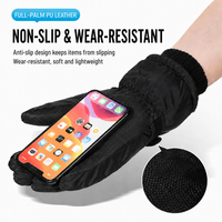 Gants de ski imperméables à écran tactile, réfléchissants, pour la pratique du ski sur piste et la conduite nocturne sur neige