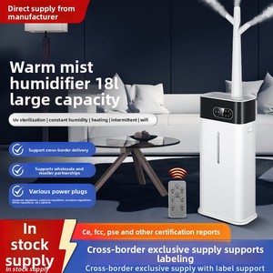 Cross-border Household 18L Warm Mist <b>Humidifier</b> Intelligent Large Spray Volume Pumping Type Spot Generation App-Controlled Floor - Product Image 2