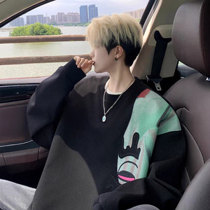 Felpa Antirughe <span class=keywords><strong>NASA</strong></span> Nuova Collezione Uomo Primavera Autunno Versatile Casual Trendy Girocollo Manica Lunga Vestibilità Ampia - Product Image 3