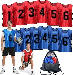 Loszittende Mouwloze Tanktop Scrimmage Truien Voor Heren-Ademend Sneldrogend Genummerd Ronde Hals Ideaal Voor Voetbal - Product Image 1