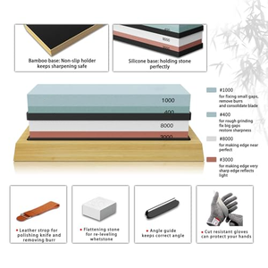Kit d'affûtage de couteaux en <span class=keywords><strong>pierre</strong></span> à <span class=keywords><strong>aiguiser</strong></span> <span class=keywords><strong>japonaise</strong></span> professionnelle Premium 4 côtés grain 400/1000 3000/8000 affûteur de <span class=keywords><strong>pierre</strong></span> à <span class=keywords><strong>eau</strong></span> - Product Image 4
