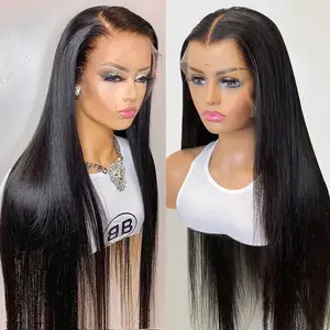 Front Frontal Cheap Raw Brazilian Glueless Full Lace Wigs Human Hair Lace Front Wigs For Black Women Bone Straight Full Hd Lace Frontal Wigs