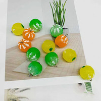 YWJC Crystal Groothandel Schattige Fruit Designs Mini Hars Charms met Haakje DIY Hars Sleutelhanger Charms