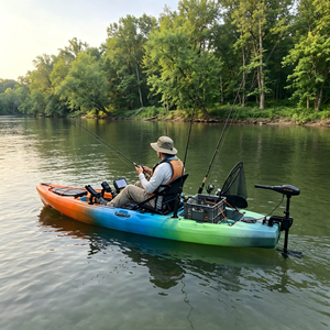 Kayak <span class=keywords><strong>de</strong></span> <span class=keywords><strong>pêche</strong></span> pliable et modulaire 2026 en PEHD 2,75 m, léger et durable, pour une personne, <span class=keywords><strong>avec</strong></span> support <span class=keywords><strong>de</strong></span> pédale détachable et moteur électrique - Product Image 2