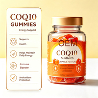 Gommes de Coenzyme Q10 saveur orange, 60 unités, pour adultes, végétaliennes, sans sucre, supplément énergétique et de santé à base de plantes, 2 gommes par jour