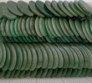 Planche de Gua Sha en Aventurine Verte 100% Naturelle et Authentique, Outil de Grattage en Jade Naturel <span class=keywords><strong>pour</strong></span> <span class=keywords><strong>Massage</strong></span> du <span class=keywords><strong>Visage</strong></span> et du Corps, Service OEM - Product Image 6