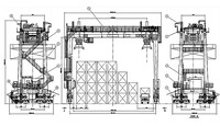 Grue portique mobile Zehua RTG à pneus sur chenilles avec poulie de roue pour conteneurs - Prix promotionnel