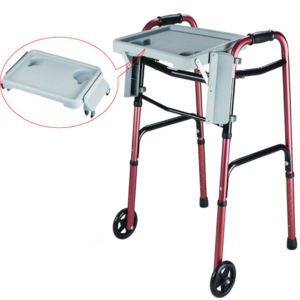 Terapia riabilitativa fornisce vassoio deambulatore pieghevole con portabicchieri comodo Rollator per uso quotidiano - Product Image 2