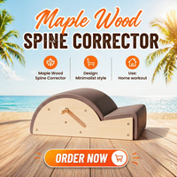 Correcteur de posture en bois d'érable durable MJD, adapté aux passionnés d'exercices de tous niveaux, idéal pour les studios de yoga.