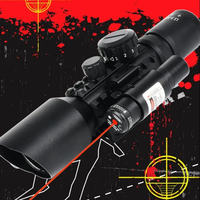 SYQT M9 Lunette de Visée 3-10X42 EG Laser Rouge et Vert Optique Adaptée à la Chasse et aux Sports de Tir