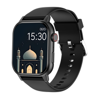 Montre Intelligente Musulmane Rappel des Heures de Prière Coran Direction Qibla 99 Noms d'Allah Rappel de Fêtes Islamiques Montre Connectée Bluetooth