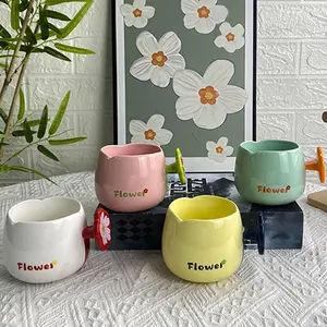 Manufacturers customized colorful flower design porcelain ceramic mug cup supplier