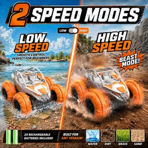 DWI Dowellin Auto RC Anfibia Veloce 1:18, Giocattoli Monster Truck Fuoristrada per Tutti i Terreni, Camion RC Impermeabili 2.4Ghz - Product Image 6