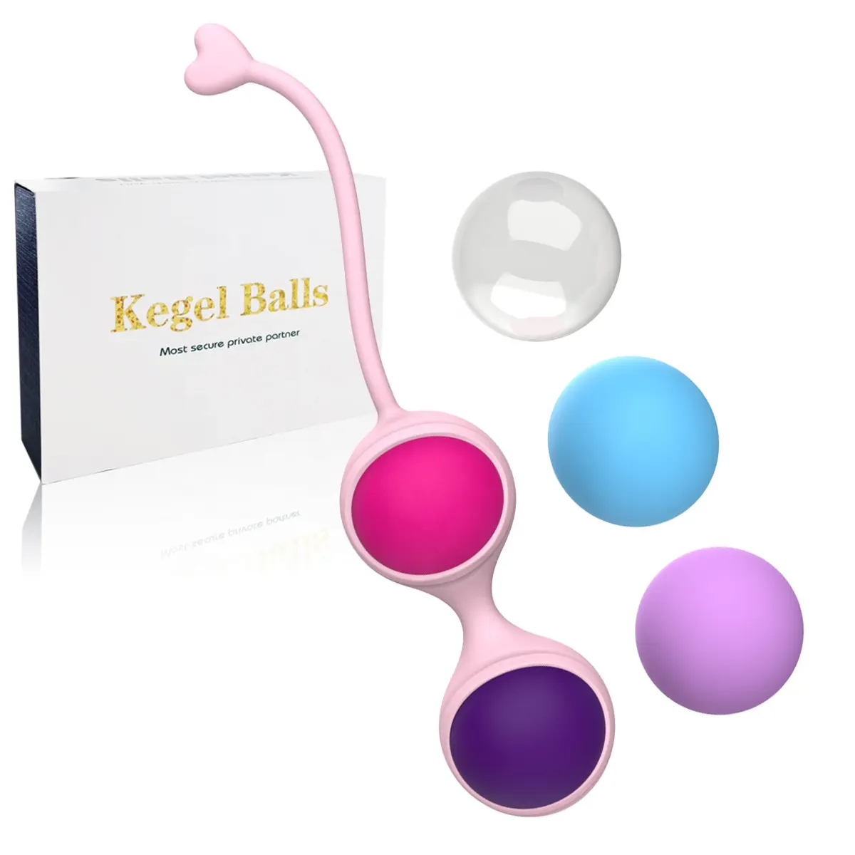 Bola de vidro kegel para mulheres após o parto, dispositivo de exercícios para exercícios musculares, silicone para trainer músculos pélvicos, presente recomendado