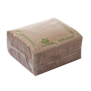 Servilletas de Papel Marrón de 2 Capas, Desechables, 12 g/m², Impresión Personalizada, Plegado en 1/4, con Relieve de Moneda, 42x36 cm, para Bar, Restaurante, Fiesta - Product Image 5