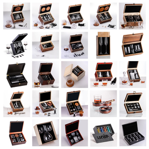 Huahangna tùy chỉnh khắc Whisky Decanter và 4 nặng cơ sở đá Whisky kính trong suốt tùy chỉnh Hộp Quà Tặng thiết lập - Product Image 5