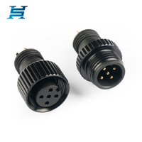 Connecteur d'aviation en laiton aérospatial M12 IP67 étanche 2-8 câble surmoulé prise mâle/femelle pour systèmes d'énergie solaire PCB