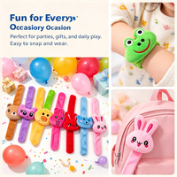 En stock : Bracelets slap en peluche pour enfants, multi-usages (attaches pour cheveux et organisateurs de câbles), bracelets animaux mignons pour cadeaux de fête