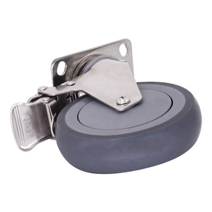 Günstiger Fabrik preis Medium Duty Tpr Caster Edelstahl Caster Wheel - Product Image 3
