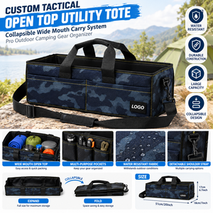 Sac fourre-tout tactique personnalisé à ouverture supérieure, système de transport pliable à large ouverture, organisateur d'équipement de camping professionnel pour l'extérieur - Product Image 1