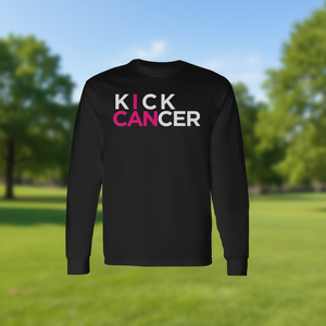 T-shirt a maniche lunghe Kick Cancer per il supporto e la sensibilizzazione sui sopravvissuti - Product Image 3
