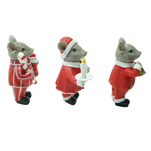 Resin Christmas Craft Christmas <strong>Mouse</strong> Figurine Resin <strong>Ornament</strong> - Product Image 3