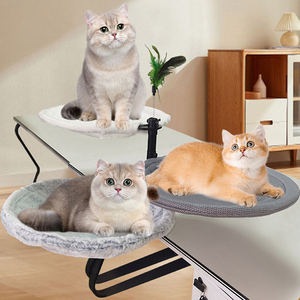 Cama de escritorio suave para gatos, nido para 3 gatos, cómoda hamaca para gatos, para rotación de escritorio, altura ajustable, cama interior para gatitos - Product Image 1