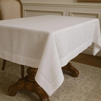 Nappe en coton et lin de style français à franges, couleur unie, pour table à manger nordique, décoration d'intérieur européenne, vente en gros