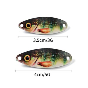Leurre Cuillère Métallique Artificielle Imprimée en 3D SKM 3g/35mm 5g/40mm 8 Couleurs, Action Oscillante Irrégulière pour Pêche au Bar et au Brochet en Rivière/Lac - Product Image 2
