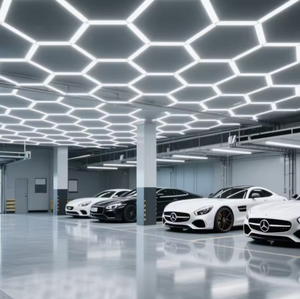 Vente flash : Lumière de <span class=keywords><strong>garage</strong></span> <span class=keywords><strong>LED</strong></span> réglable avec 7 panneaux, indice de protection IP65, pour l'éclairage du plafond d'entrepôt ou d'atelier - Product Image 6