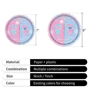 2026 Gender Reveal <b>Paper</b> Towels <b>Tablecloth</b> 9Pcs Baby Shower Gift Set for Party - Product Image 6