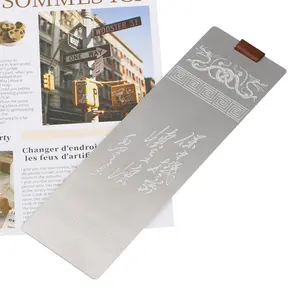 Promotional Metal Bookmark For Book Brass Stainless Steel Gold Laser Engraving Custom Bookmark Souvenir