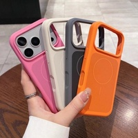 Nouvelle conception d'étui de téléphone portable magnétique en silicone liquide pour iPhone Air 16plus 15promax 14 13, charge sans fil, coque antichoc