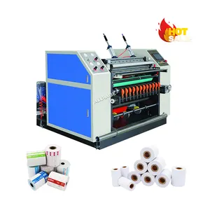 Full Auto Heat Sensitive Paper Slitter Jumbo Roll Slitting Thermal Paper Roll Slitting and Rewinding Machine for POS System