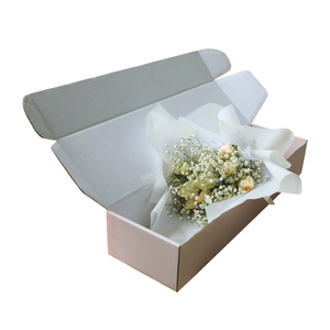 Boîte à fleurs longue en carton ondulé de luxe, emballage cadeau floral, boîte cadeau pour fleurs, boîtes pour arrangements floraux - Product Image 1