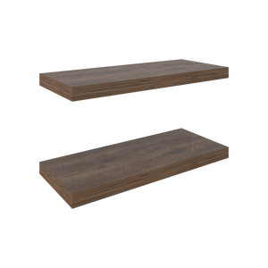 Floating Shelves Dark Brown 2 Shelves 1.50 H Wall Mount Display <b>Storage</b> - Product Image 2