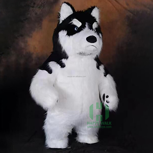 Costume de fourrure 2/2.6m gonflable Huskey chien jouets en mouvement dessin animé mascotte Costume unisexe en <span class=keywords><strong>peluche</strong></span> Huskey <span class=keywords><strong>patrouille</strong></span> chien Costumes pour Cosplay - Product Image 3