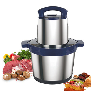 Meat <b>Grinder</b> 6L Stainless Steel Commercial Meat Mincer Garlic Crusher Vegetable Crusher Food Processor Cross Border Wholesale - Product Image 1