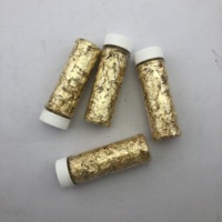 Feuilles d'or en papier doré pour la décoration de gâteaux, conditionnement en flacon de 2g