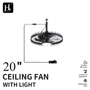 Ventilateur de plafond LED étanche à 5 pales avec lumière, 6 vitesses, en ABS, adapté à la décoration extérieure de la maison - Product Image 2