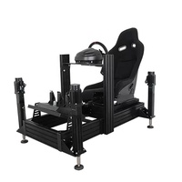 Simulateur profil aluminium volant personnalisé Cockpit simulateur de jeu de conduite superbe Cockpit avec vraie chaise course