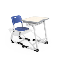 Meubles modernes Offre Spéciale de salle de classe d'école en acier MDF confortable seul étudiant lecture bureau et chaise pour enfants