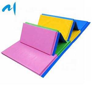 8 'X 4' X <span class=keywords><strong>2</strong></span> "健身房运动有氧运动翻滚垫，带钩环胶带折叠儿童体操垫 - Product Image 2