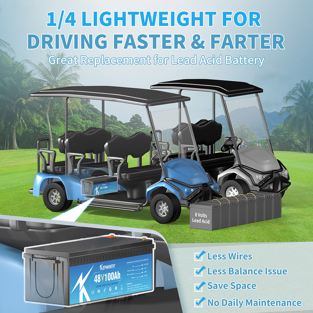 Tax Free EU Stock Kepworth Lithium Battery 36v 100Ah 48v 100Ah Blue Tooth Lifepo4 Battery With 100A Smart BMS 48v 100Ah Battery · image 5